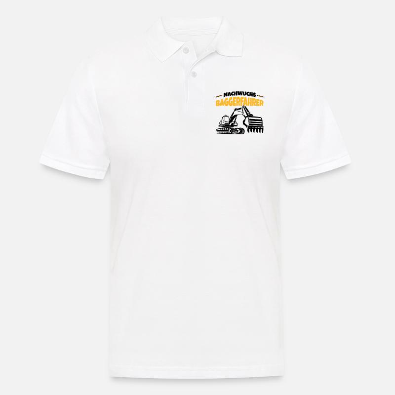 Bagger - Männer Poloshirt - Weiß