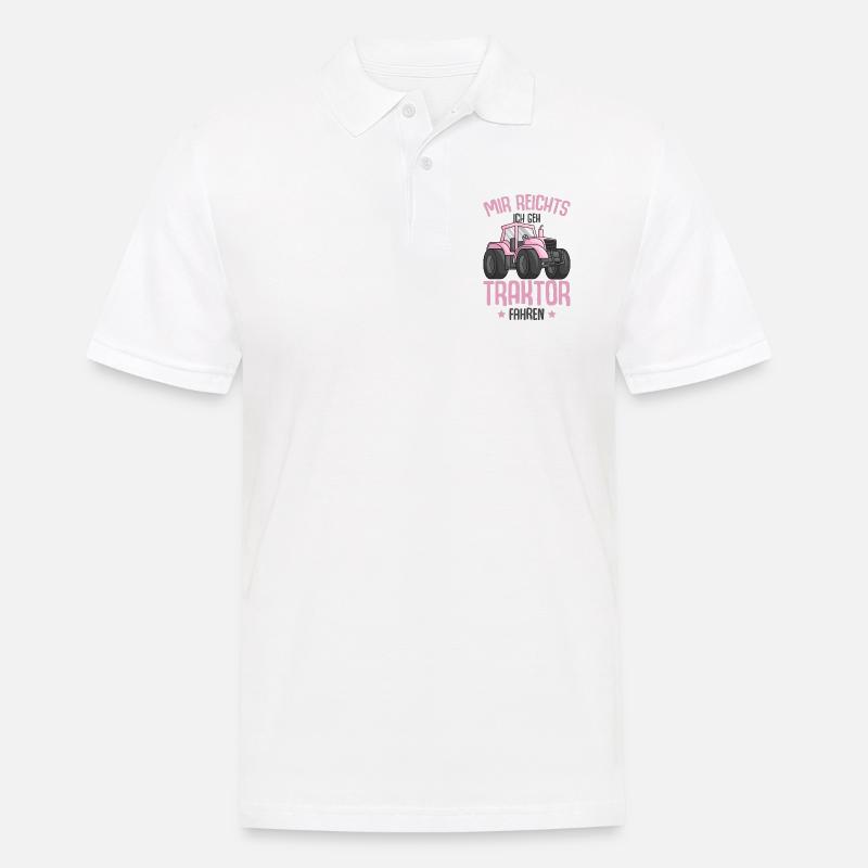 Traktor Mädchen - Männer Poloshirt - Weiß