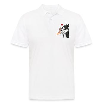 Boston Terrier chiens Chère maîtresse - Polo Homme - blanc - Devant - Kai (181cm)
