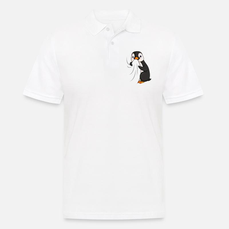 Pinguin - Männer Poloshirt - Weiß