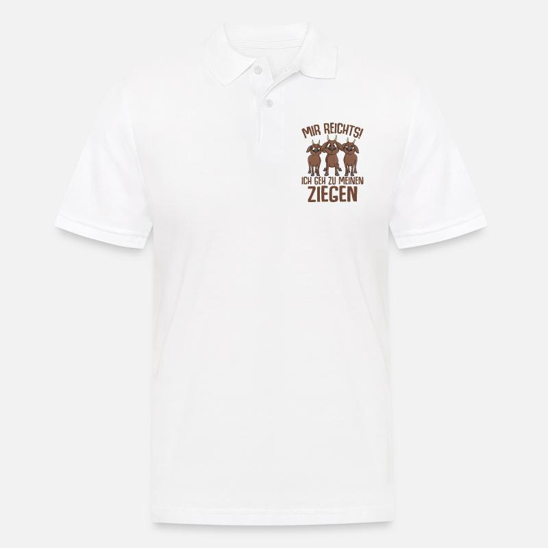 Ziege - Männer Poloshirt - Weiß