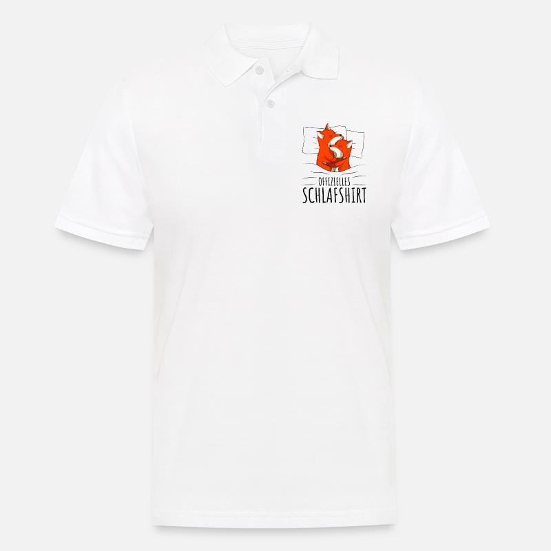 Fuchs - Männer Poloshirt - Weiß