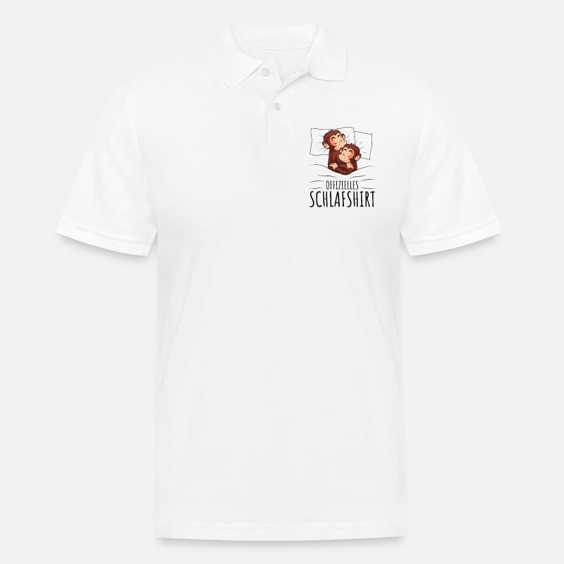 Affe - Männer Poloshirt - Weiß