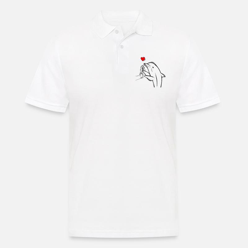 Delfin - Männer Poloshirt - Weiß