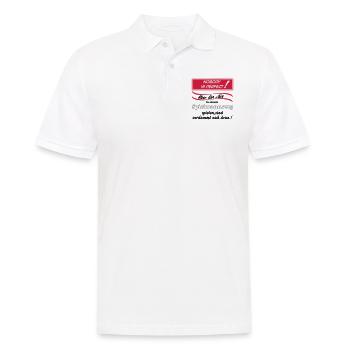 Fanfahrenzug, Spielmannszug,Nobody is perfect(25) - Männer Poloshirt - Weiß - Vorne - Kai (181cm)