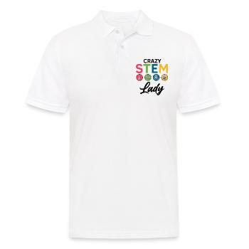 Professorin Steminist Designs für Equality Stem - Männer Poloshirt - Weiß - Vorne - Kai (181cm)