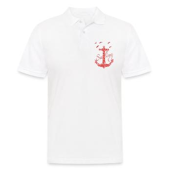 Sailing Anker Captain - Männer Poloshirt - Weiß - Vorne - Kai (181cm)