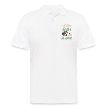 Ich Würde Lieber Angelrute Fisher Fish Fisherman - Männer Poloshirt - Weiß - Vorne - Kai (181cm)