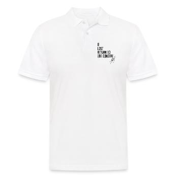 Collection "If Lost, Return to the Concert" - Men's Polo Shirt - white - Front - Kai (181cm)