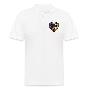 Kangal Hund Herz Liebe - Männer Poloshirt - Weiß - Vorne - Kai (181cm)