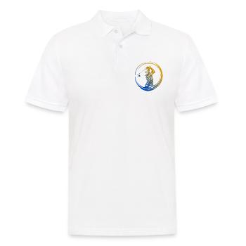 Golfer Silhouette Bunt - Männer Poloshirt - Weiß - Vorne - Kai (181cm)
