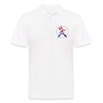 Karate Silhouette Colorful - Men's Polo Shirt - white - Front - Kai (181cm)