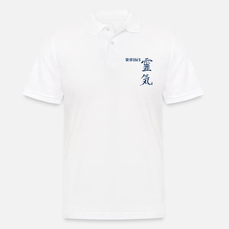 reiki japanisch e 12 - Männer Poloshirt - Weiß