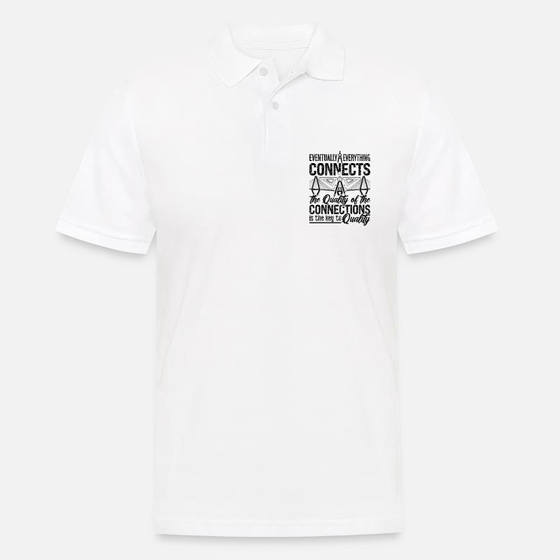 Eventually Everything Connects Engineer Architects - Männer Poloshirt - Weiß