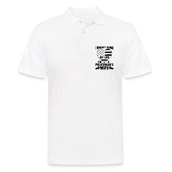 Je ne changerais pas ma vie Je suis policier - Polo Homme - blanc - Devant - Kai (181cm)