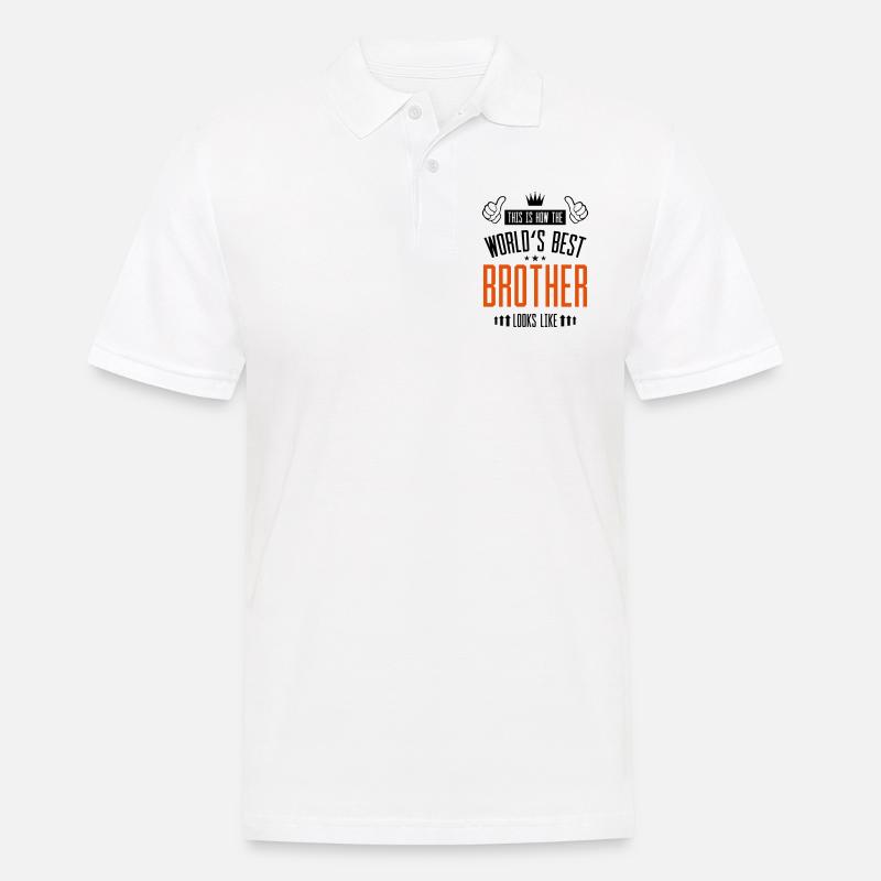 Weltbester Bruder - Männer Poloshirt - Weiß