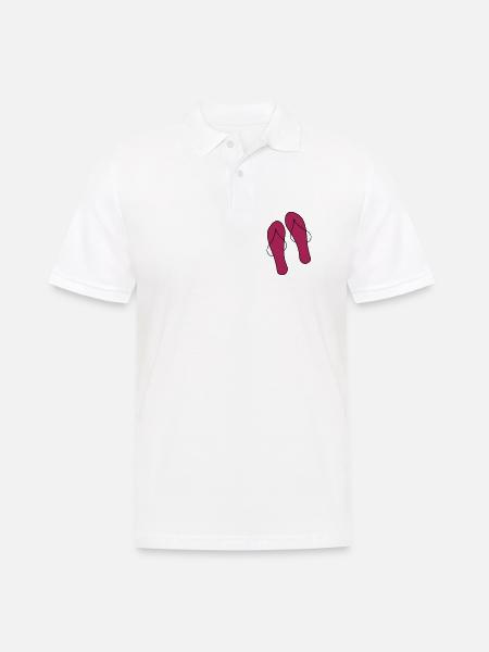 flipflops - Männer Poloshirt - Weiß