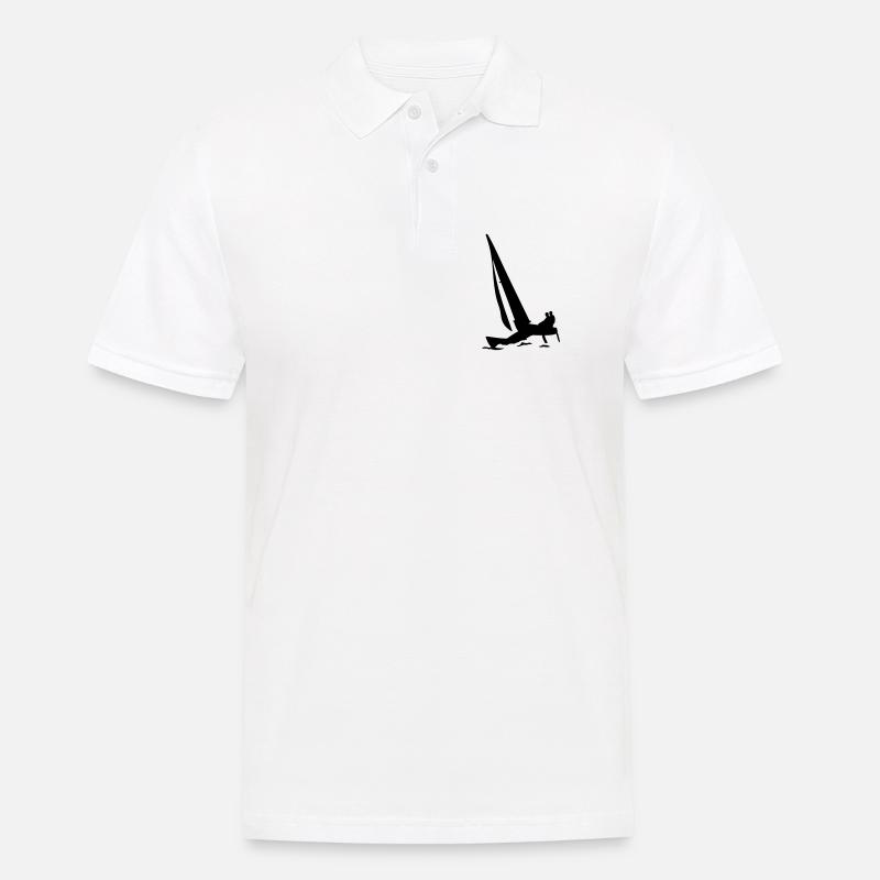 Katamaran - Männer Poloshirt - Weiß