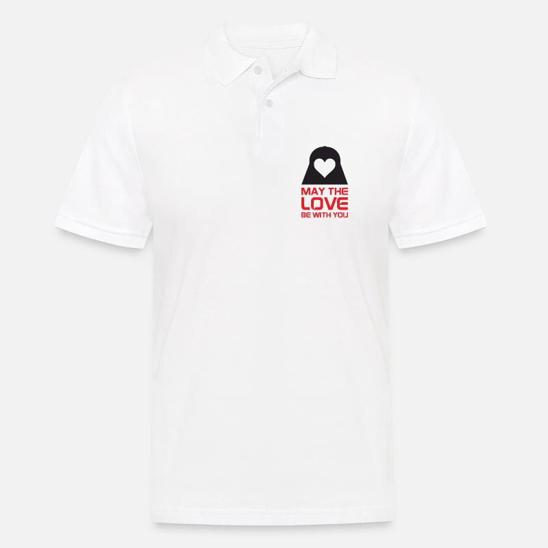Möge die Liebe mit dir sein - Männer Poloshirt - Weiß