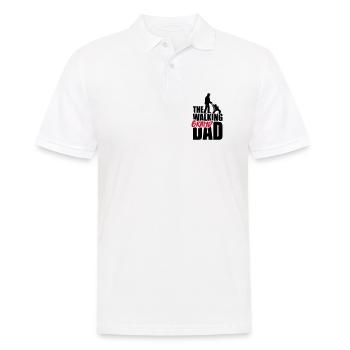 The walking (grand) dad - grandad - Men's Polo Shirt - white - Front - Kai (181cm)