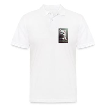 Hund - Männer Poloshirt - Weiß - Vorne - Kai (181cm)