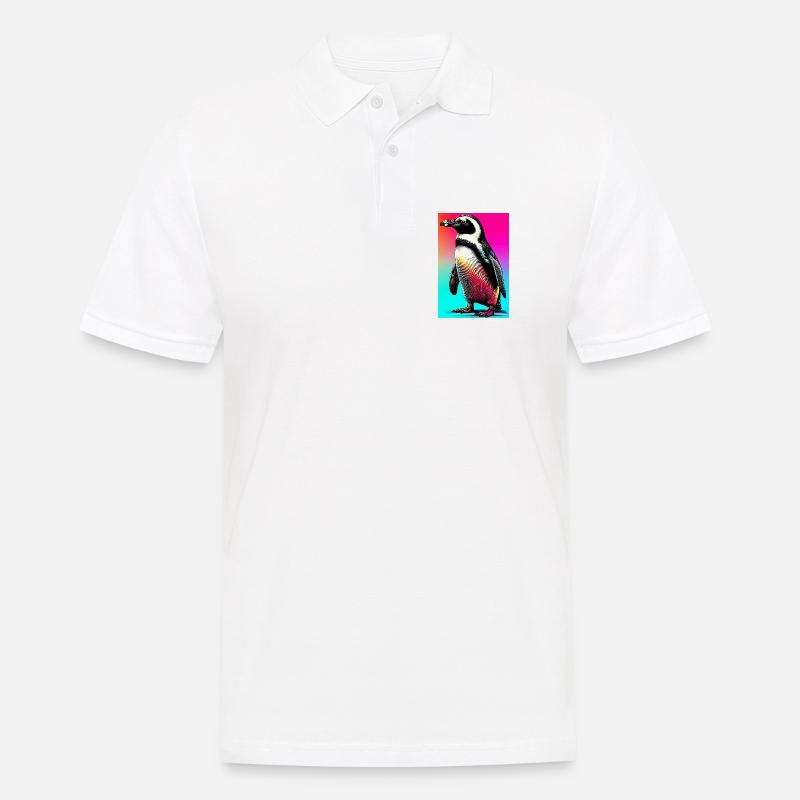Pinguin - Männer Poloshirt - Weiß
