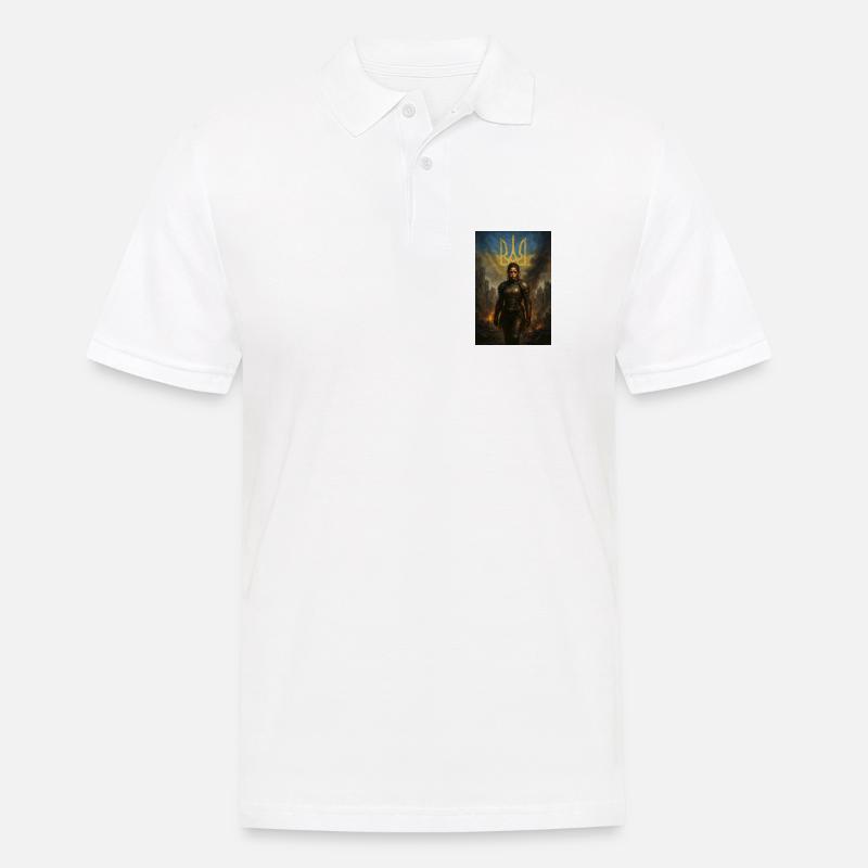 Mutter Ukraine - Männer Poloshirt - Weiß