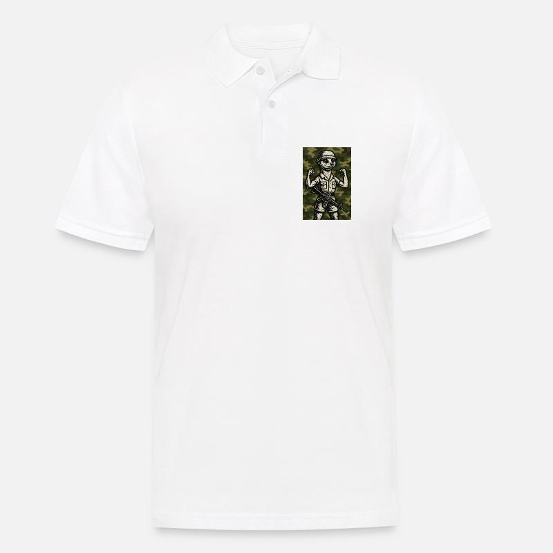 erdmännchen comic helden - Männer Poloshirt - Weiß