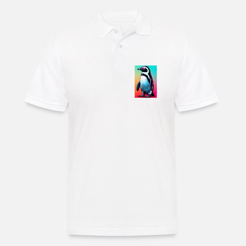 Pinguin - Männer Poloshirt - Weiß