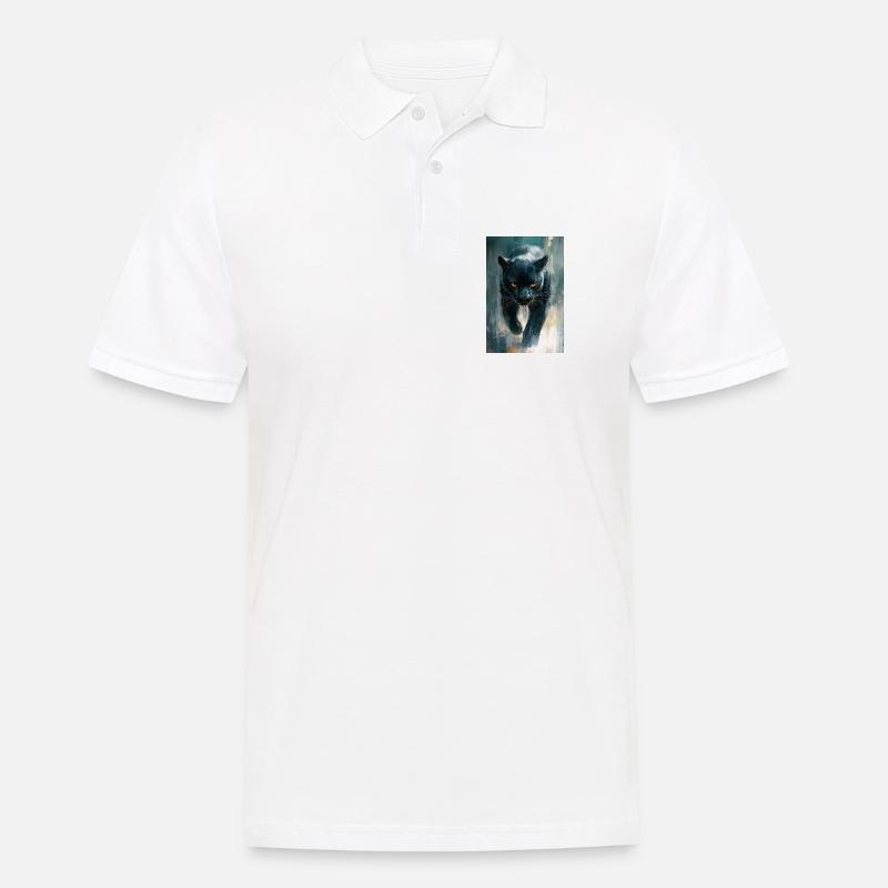 Illustration eines Panthers - Männer Poloshirt - Weiß