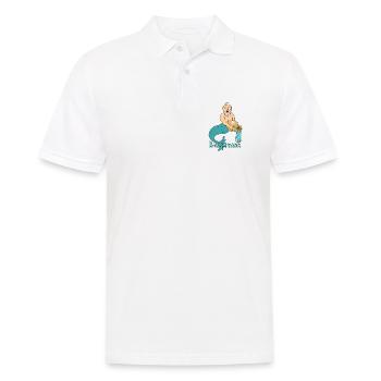 Wassermann Sternzeichen - Männer Poloshirt - Weiß - Vorne - Kai (181cm)
