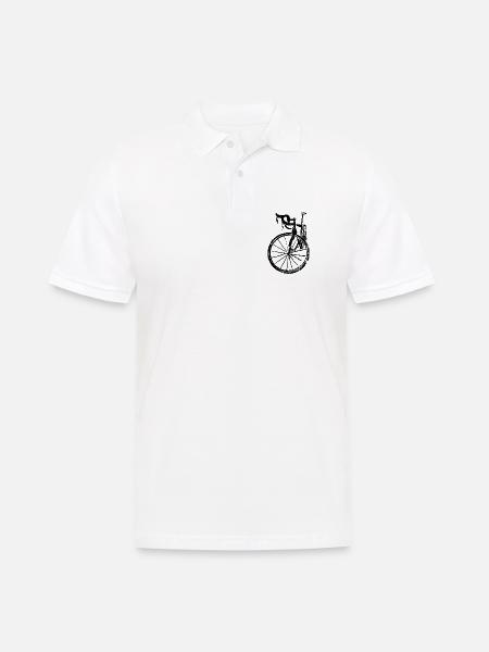 Fahrrad - Männer Poloshirt - Weiß
