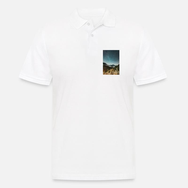 Die Milchstraße oberhalb der Agrafa-Berge - Männer Poloshirt - Weiß
