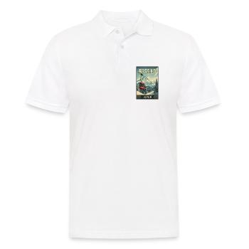 Winter Paradise in Niseko Japan Vintage Travel Art - Men's Polo Shirt - white - Front - Kai (181cm)