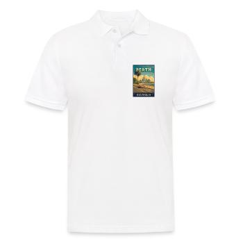 Erleben Sie City by the Swan River Perth in Australien - Männer Poloshirt - Weiß - Vorne - Kai (181cm)