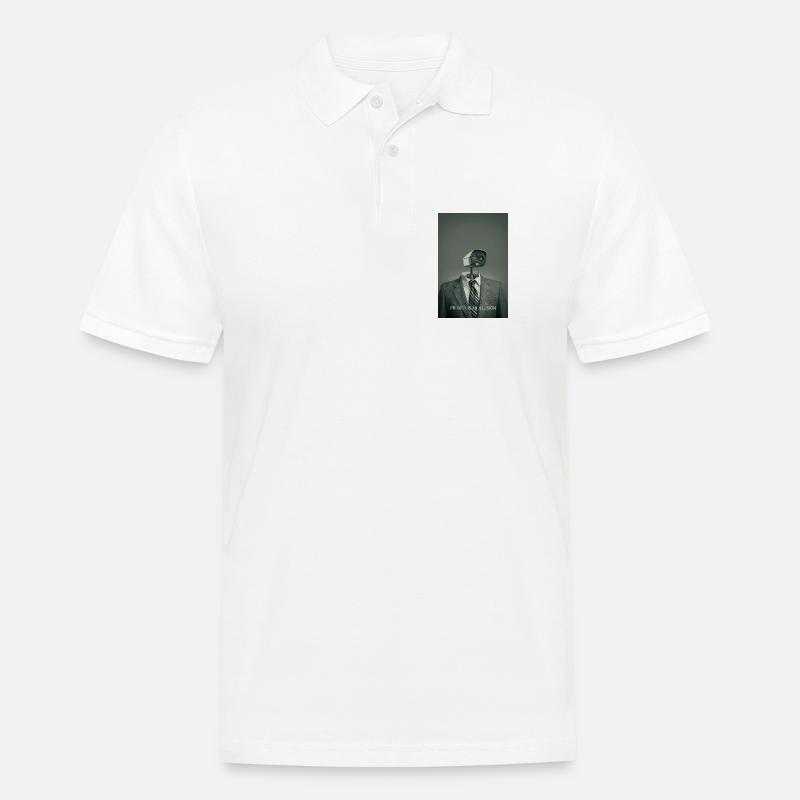 Privacy Is An Illusion Poster Minimal - Männer Poloshirt - Weiß