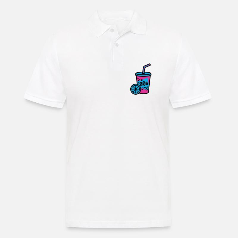 90s Retro Becher Slush Sommer - Männer Poloshirt - Weiß