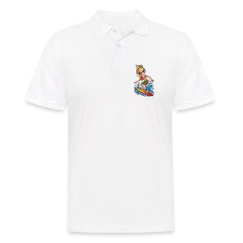 Surfer Cartoon Wave Hero - Polo Homme - blanc - Devant - Kai (181cm)