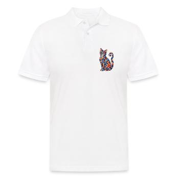 Motif floral patchwork pour chats - Polo Homme - blanc - Devant - Kai (181cm)