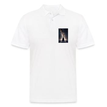 Kosmisches Tor-Meditation - Männer Poloshirt - Weiß - Vorne - Kai (181cm)