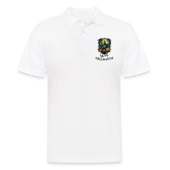 Halloween - Happy Halloween - Männer Poloshirt - Weiß - Vorne - Kai (181cm)