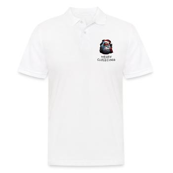 Weihnachtsmann - Marry Christmas - Männer Poloshirt - Weiß - Vorne - Kai (181cm)
