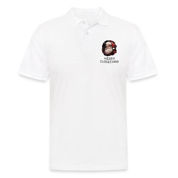Weihnachtsmann - Marry Christmas - Männer Poloshirt - Weiß - Vorne - Kai (181cm)