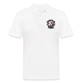 Balle de football - Quelle sauvegarde! - Polo Homme - blanc - Devant - Kai (181cm)