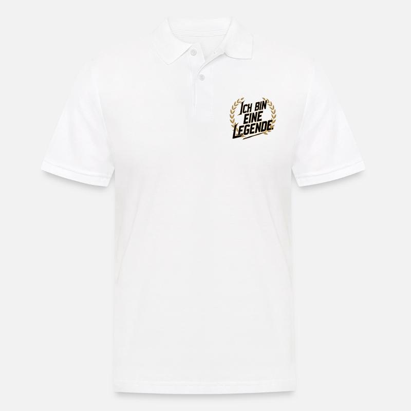 Ich bin eine Legende - Männer Poloshirt - Weiß