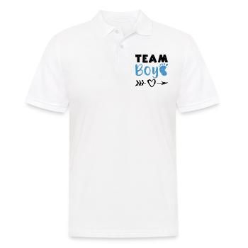 Team Boy - Gender Reveal - Polo Homme - blanc - Devant - Kai (181cm)