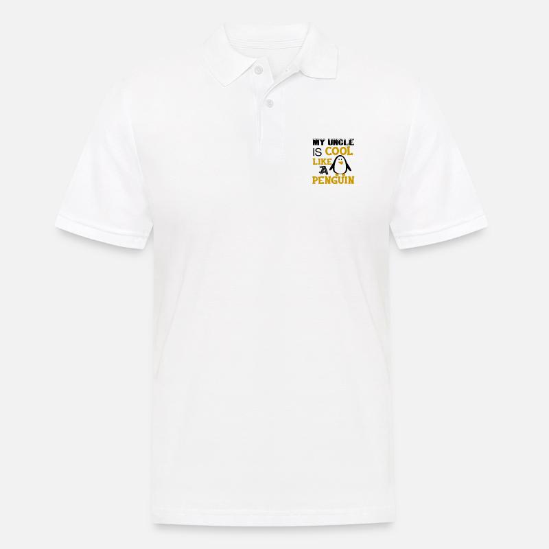 Mon oncle est cool comme un pingouin - Polo Homme - blanc