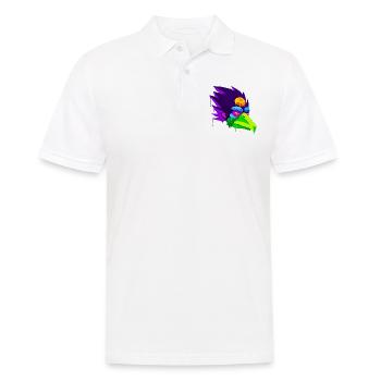 A beautiful and fun Karasu Tengu eagle design - Men's Polo Shirt - white - Front - Kai (181cm)
