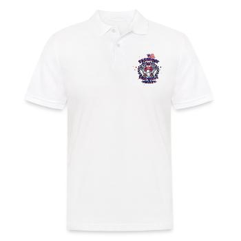 Freedom is the only way & US flag - Men's Polo Shirt - white - Front - Kai (181cm)