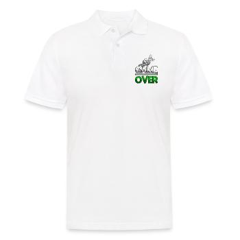 GAME OVER (Grün) + DNA - Gaming - Männer Poloshirt - Weiß - Vorne - Kai (181cm)